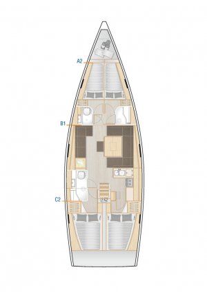 Hanse 458 - 4 cab. - Mika - 2019