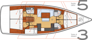 Oceanis 48 - 5 cab. - Blues